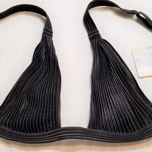 La Perla Black Pleated Crepe Bra 36B